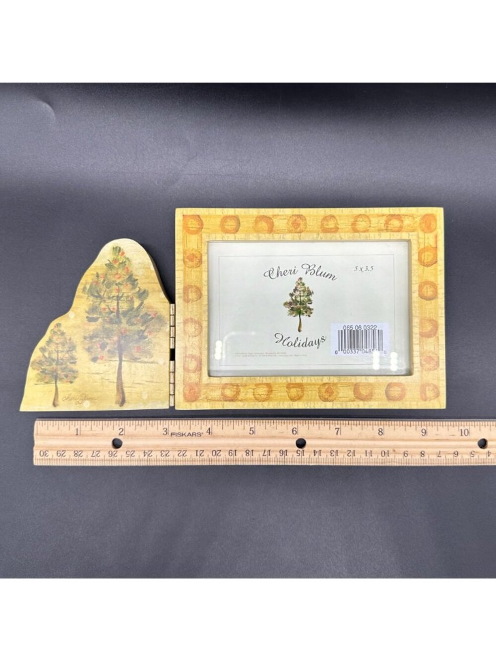 Vintage Holidays Hinged Picture Frame Cheri Blum Target Christmas Tree 5x3.5 - Picture 8 of 8